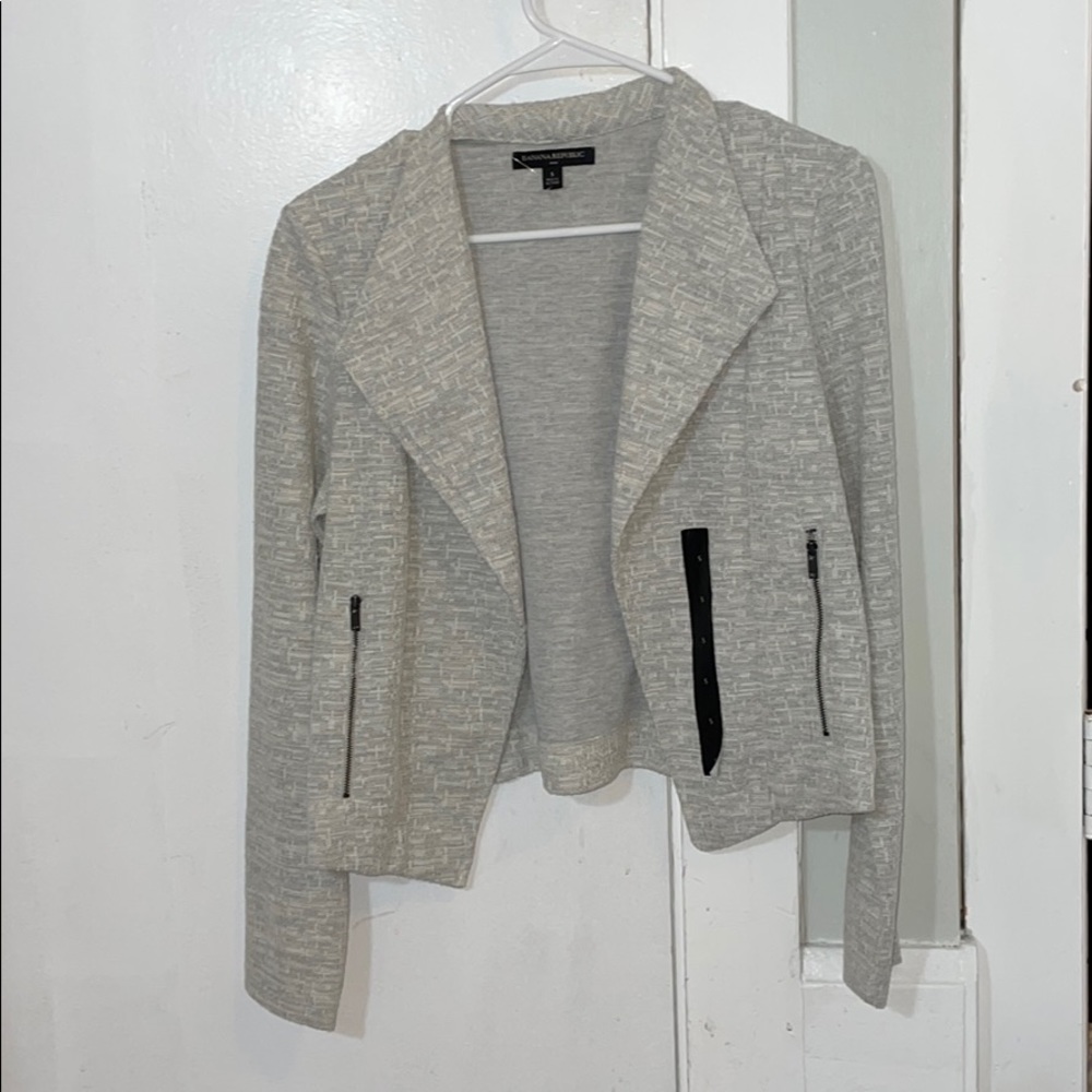 Cropped casual blazer